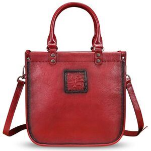 5448 Leather Top Handle Handbag Purse Vintage Over the Shoulder Bag